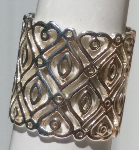 BEAUTIFUL Solid Sterling Silver 925 Filigree Cuff Ring 0.75" | eBay