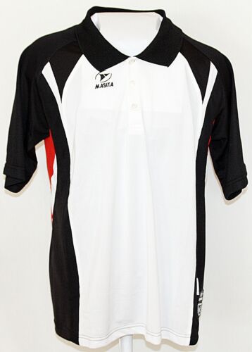 MASITA Polo Shirt Men  T-Shirt  Kurzarm  112012  Weiß/Schwarz/Rot  Größe Small - Afbeelding 1 van 5