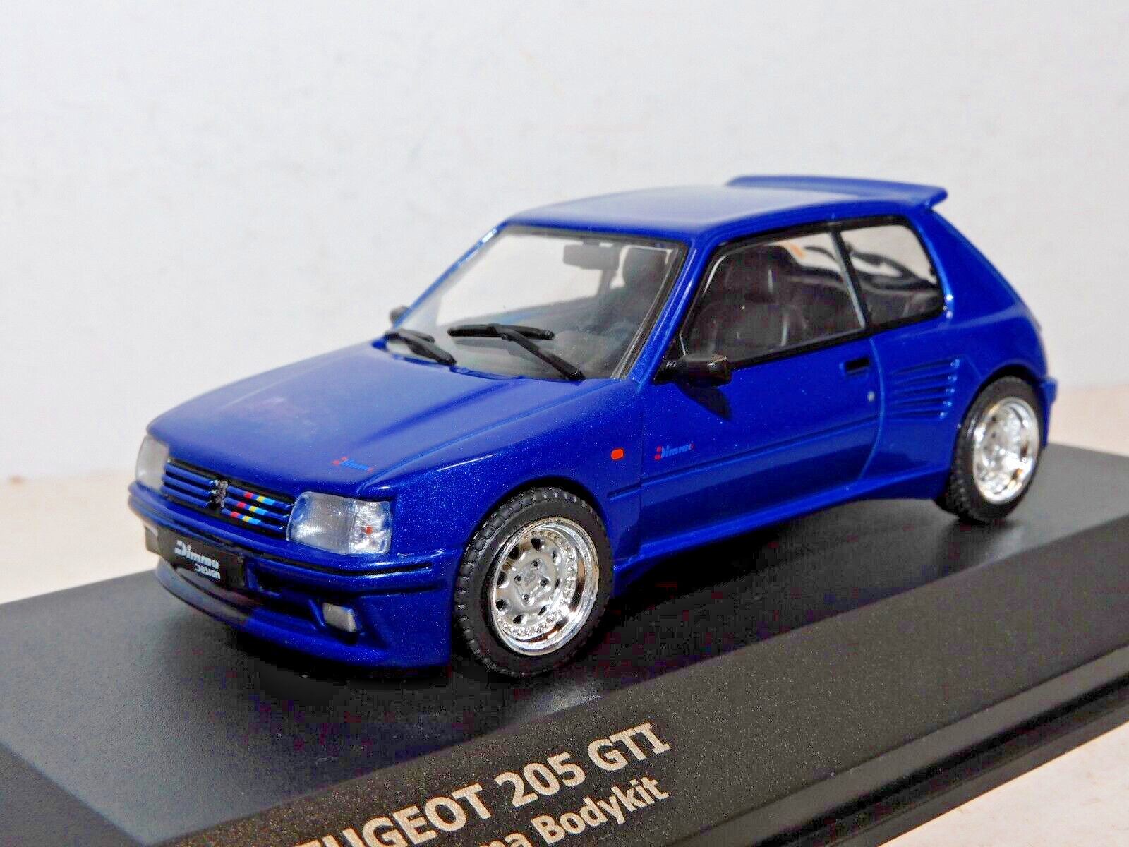 SOLIDO PEUGEOT 205 GTI WITH DIMMA BODYKIT METALLIC BLUE 1/43 S4310803