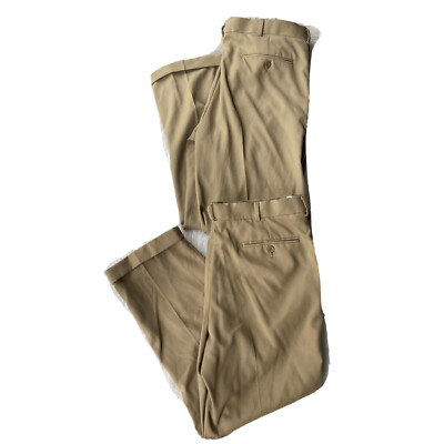 George Pants 34x29 Pleated Front Straight Leg Folded Cuff Career Dress  Slack Men