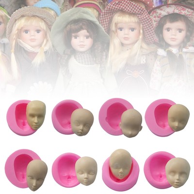 Face Mold Cute Baby Face Silicone Molds Doll Faces for Crafts Handmade Clay Mold