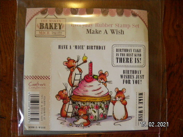 Makey Bakey Mice Stamp Sets by Crafter's Companion. 'Make a Wish' (B127)