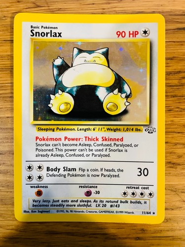 Snorlax (11/64) Holo Jungle Set Pokemon Card! FAST & FREE P&P! - Picture 14 of 78