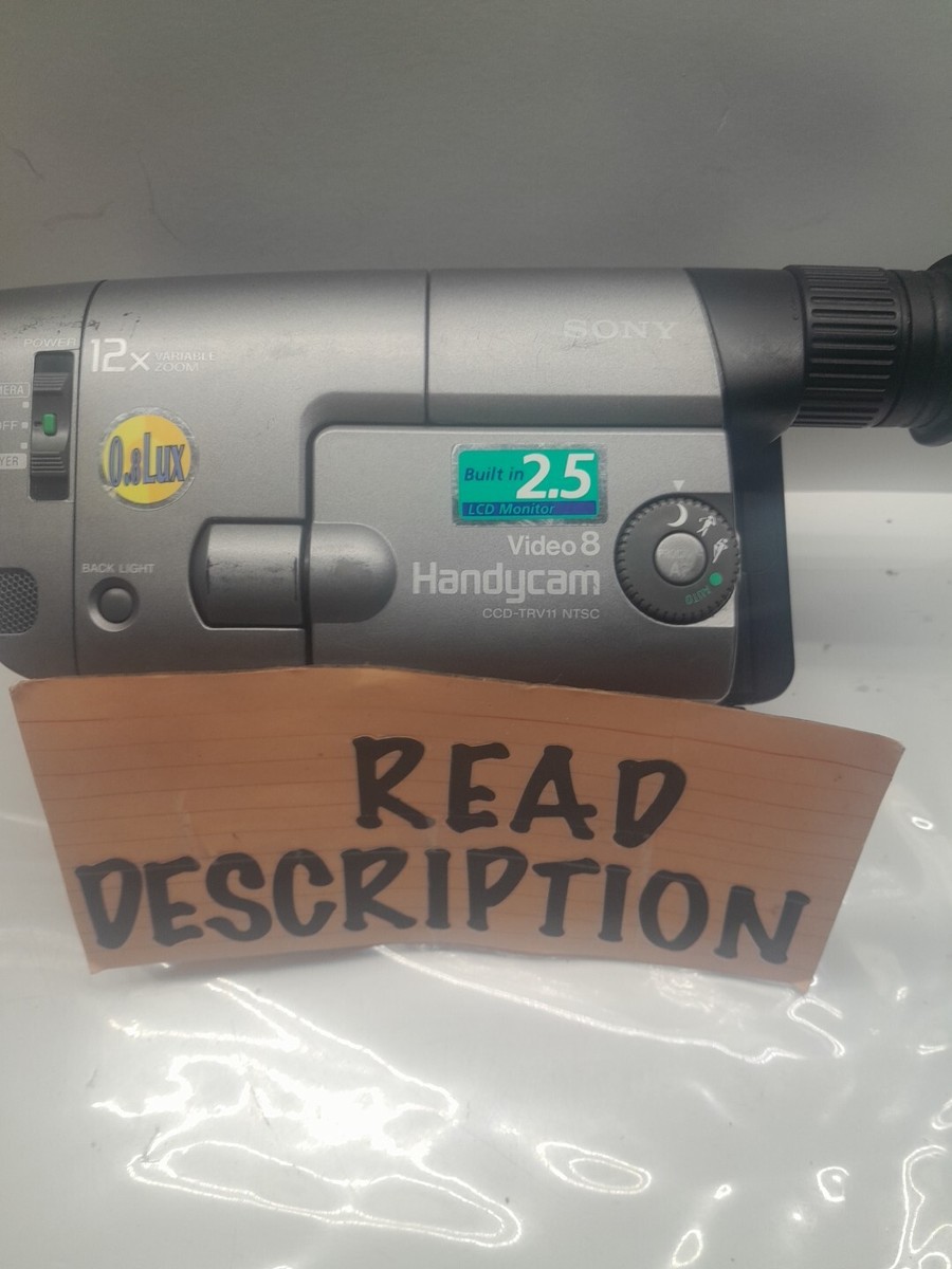 Untested Read Sony Handycam CCD-TRV11 8mm Analog Camcorder