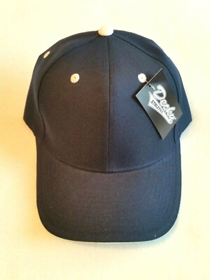 Decky Athletics Ball Cap, Dark Blue (almost Black) with White Trim, Poly, NWT