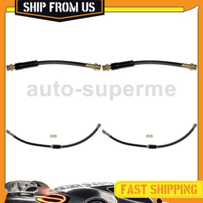 Front Rear Kit Brake Hose Line 4x For 2013 Volkswagen Golf 1.4L