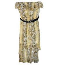 My Michelle Junior Women's Reptile Print Strapless Dress NWT