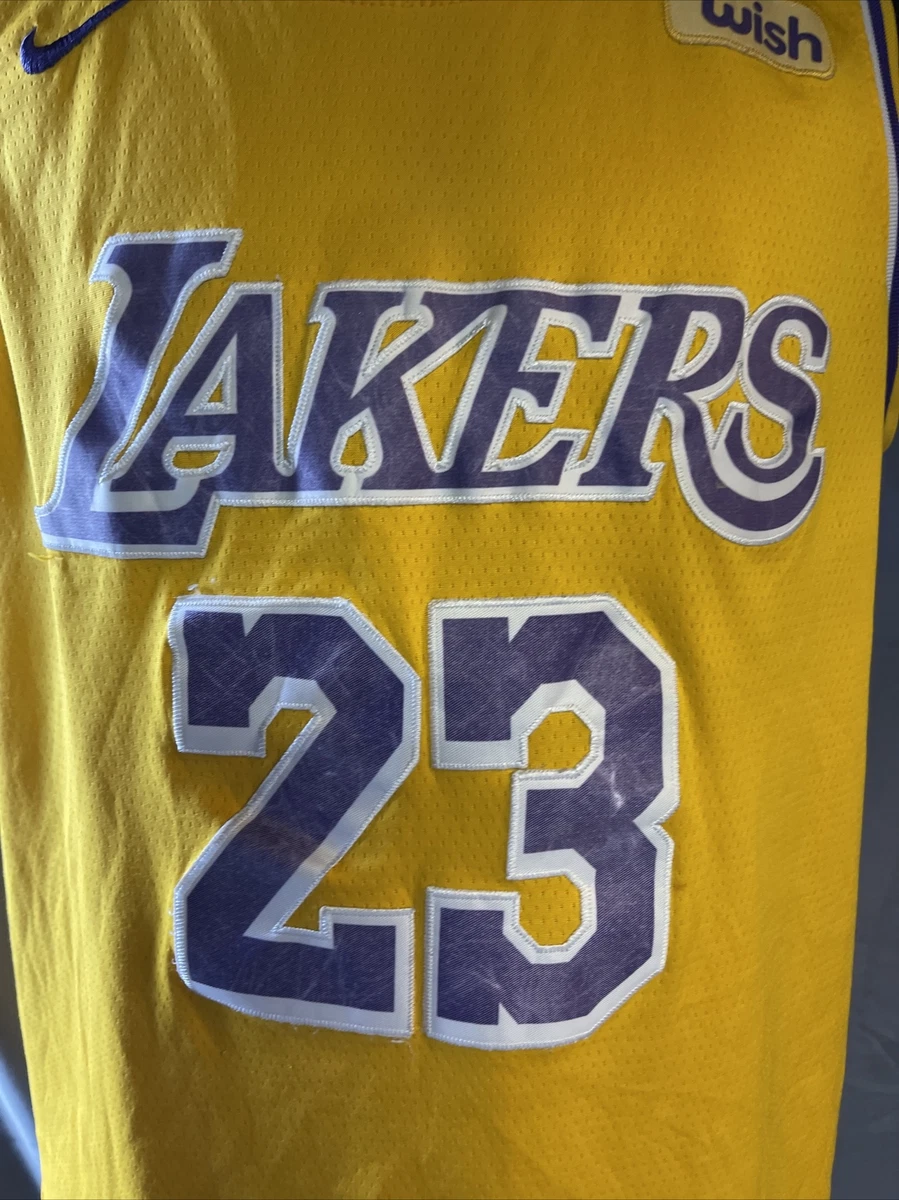 Los Angeles Lakers NBA Jersey LeBron James #23 Nike Wish Sponsor Swingman  52 NWT