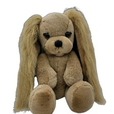 Vintage Applause Brown Dog Puppy Long Furry Ears cocker spaniel Plush 10"