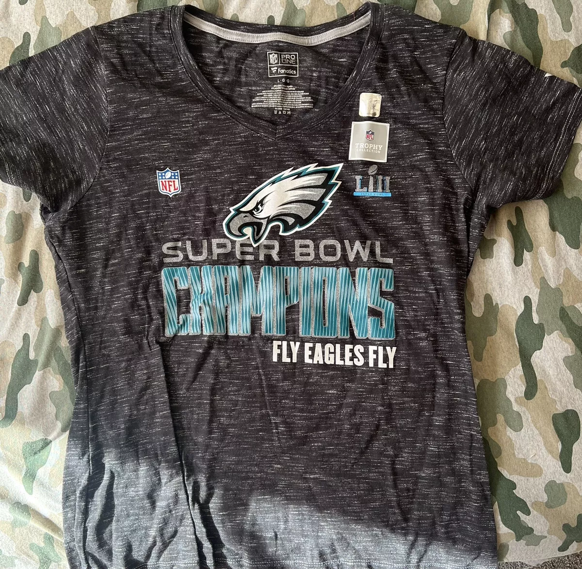 Philadelphia Eagles Super Bowl LII Champions Womens V Neck Locker Room T- Shirt