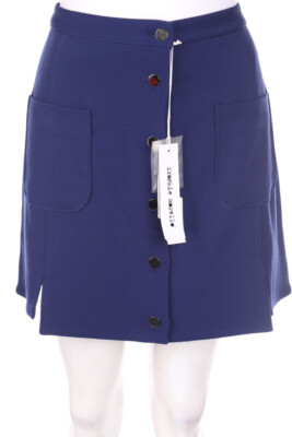 frankie morello Skirt Patch Pockets L indigo blue NEW