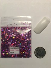 Solvent Resistant IRREGULAR shape Glitter(Light Pink) Nail Art Face Crafts 1tsp