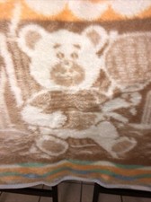 VGUC-34 x 30 Teddy Bear Baby Crib Blanket Toddler Throw Plush Lovey