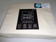 The TENCEL SHEET Set QUEEN 300TC Cotton Tencel Lyocell Blend - IVORY
