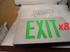 EIGHT Single Sided Emergency Exit Sign Green LED Cast Aluminum CXLN1GA 120/277