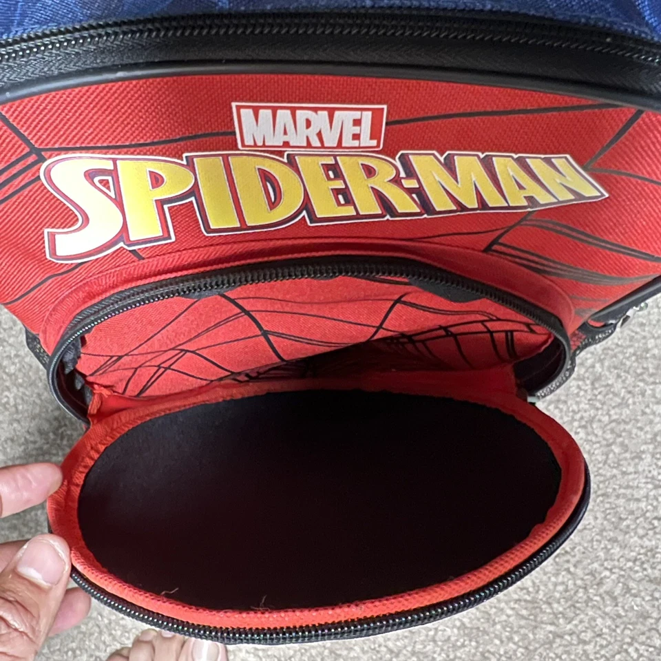 Mochila escolar Marvel 3D para niños dibujos animados Spiderman poliéster ligero Foto 4 de 4
