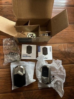 Schlage Encode Plus Smart Wi Fi Deadbolt with Camelot Trim - Satin Nickel...