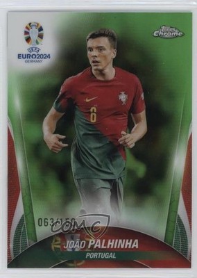2024 Topps Chrome UEFA Euro Neon Green Refractor /150 Joao Palhinha João #5 1g9t