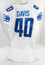 2017 Detroit Lions Jarrad Davis #40 Game Issued White Jersey 42 DP63940