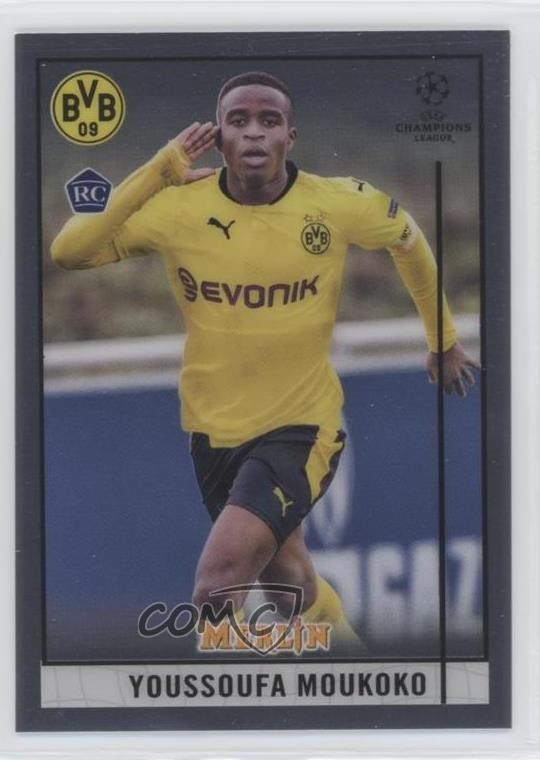 2020-21 Topps Merlin Collection Chrome UCL Youssoufa Moukoko #80 7s2