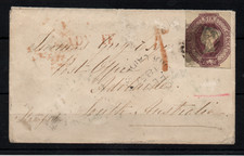 GB QV 1856 6d mauve Cut Square on Cover to Adelaide WS48102