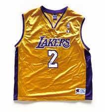 DEREK FISHER🏀🔥Autograph Lakers Champion satin jersey #2 size Large hand signed