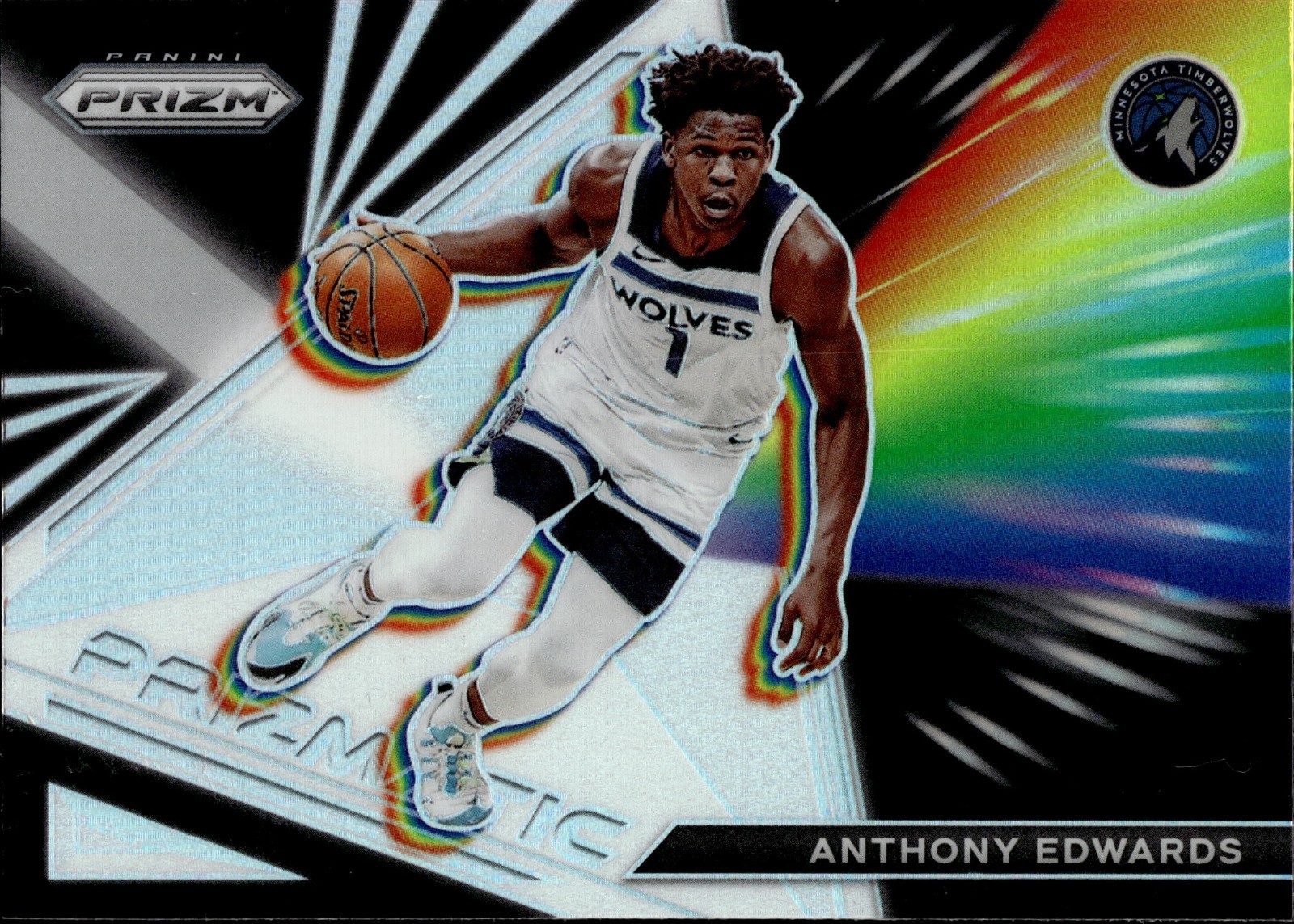 2021-22 Panini Prizm Anthony Edwards Prizmatic Prizm Insert #19