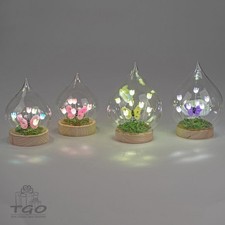 Formano Deko-Tropfen mit LED Blumen Schmetterling, Timer-816634