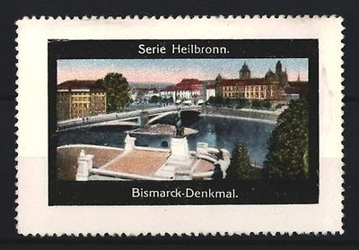 Reklamemarke Heilbronn, Partie am Bismarck-Denkmal 