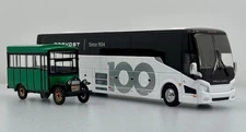 64-0558 1:64 scale Prevost 100th anniversary set (2024 H3-45 & 1924 "Clarisse")