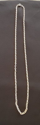 Avon Vintage Gold Metal Oval Textured Links 16'' Necklace Vintage Great Condition