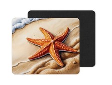 Starfish Beach Mouse Pad, Computer Mouse Pad, Starfish Mouse Pad