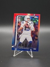2025 Topps Chrome - Rookies Riley Leonard #318 Red White & Blue Refractor (RC)