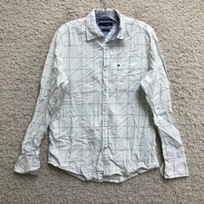 Tommy Hilfiger Button Up Shirt Small Adult White New York Fit Long Sleeve Mens S
