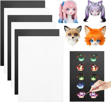 6 Pcs Waterproof Eye Mesh for Fursuits, 0.5mm Holes, 11.8x7.87in, Black/White