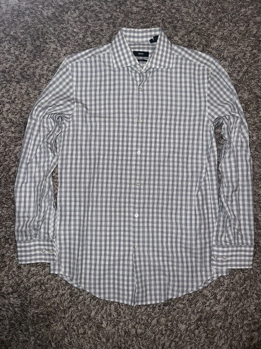 Chemise Homme HUGO BOSS Blanche - Taille 41 (L/XL) - Coton - Coupe Ajustée - NEUVE Avec étiquettes