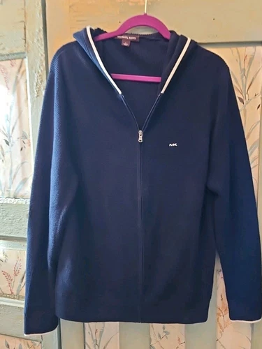 michael kors felpa nera con cappuccio e zip