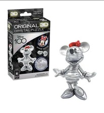 BePuzzled 3D Figurine Crystal Puzzle Minnie Mouse Disney 100 Platinum New