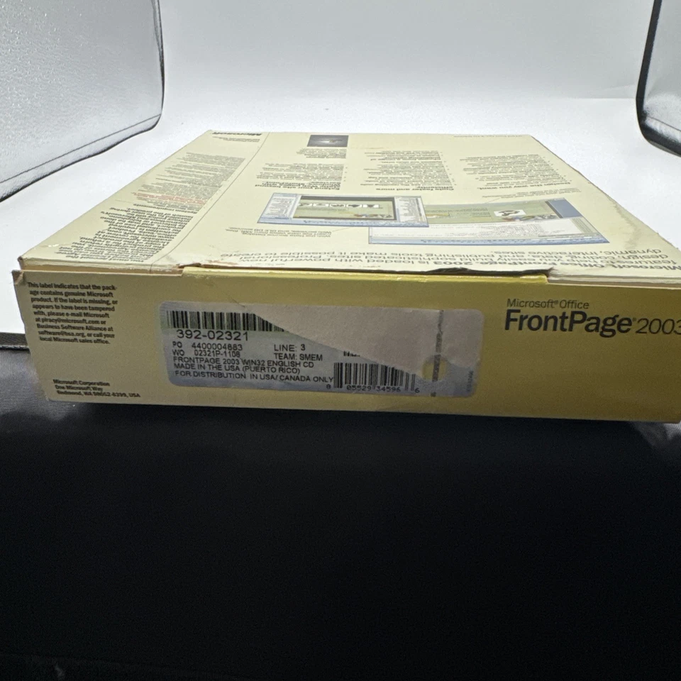 Vintage Microsoft FrontPage 2003 2000 Upgrade Web Design Software Windows XP CD - Image 3 of 4