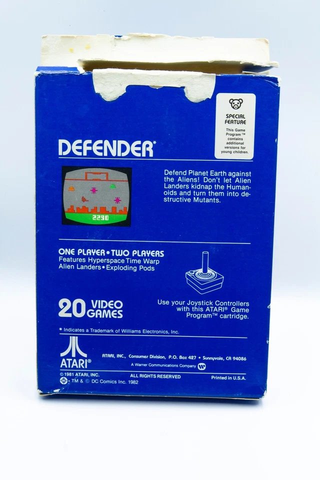 Defender Atari 2600 | Cartridge Box Manual CIB | Tested & Working - Image 4 of 4
