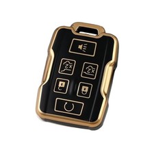 Key Fob Cover for Chevy GMC: 6 Buttons Key Fob Case Fit for Chevy Tahoe Black