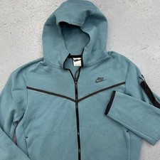 Nike NSW Tech Fleece Hoodie Mens Large Full Zip Jacket Seafoam Blue Performance