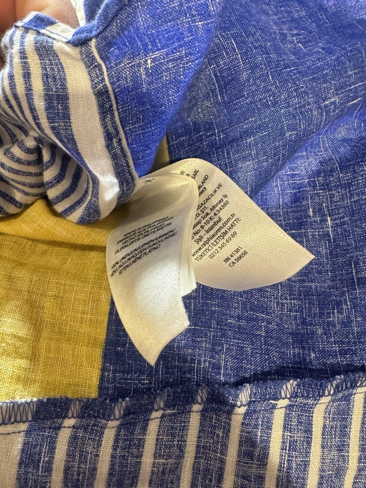 Ralph Lauren Linen Patchwork Button Down, With Sa… - image 7