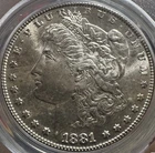 1881-S UNC Morgan Silver Dollar PCGS MS63