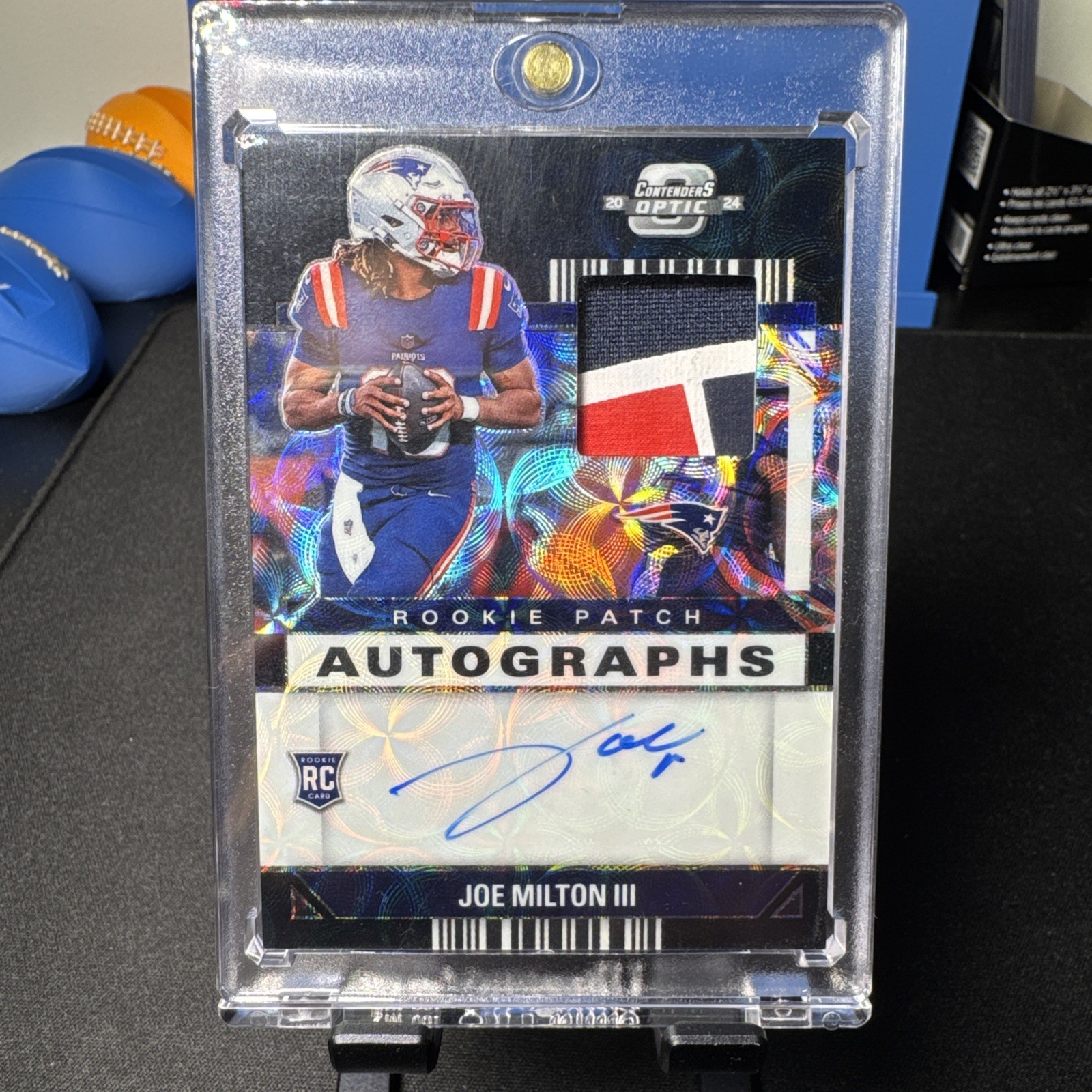 2024 Optic Contenders Joe Milton RPA Rookie Patch Auto Black scope /10