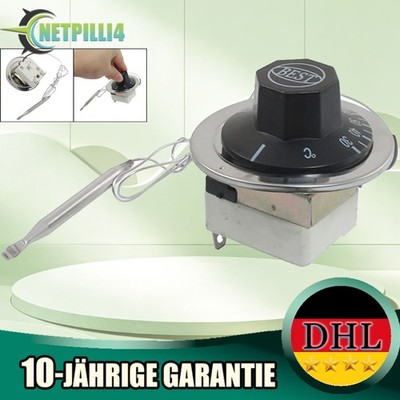 Universal Regelthermostat 30 bis 110 °C Thermostat Kapillar Thermostat 16A/250V