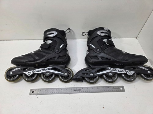 Rollerblade Zetrablade Inline Skates Men's Size 10 Black Silver Fitness
