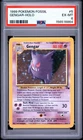 1999 POKEMON FOSSIL #5 GENGAR HOLO PSA 6