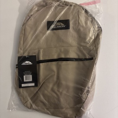 Trail maker Classic 17'' Backpack with Adjustable Padded Shoulder Straps -Beige