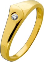 SolitäRring Gold 750 18 Karat Brillant 0.05Ct